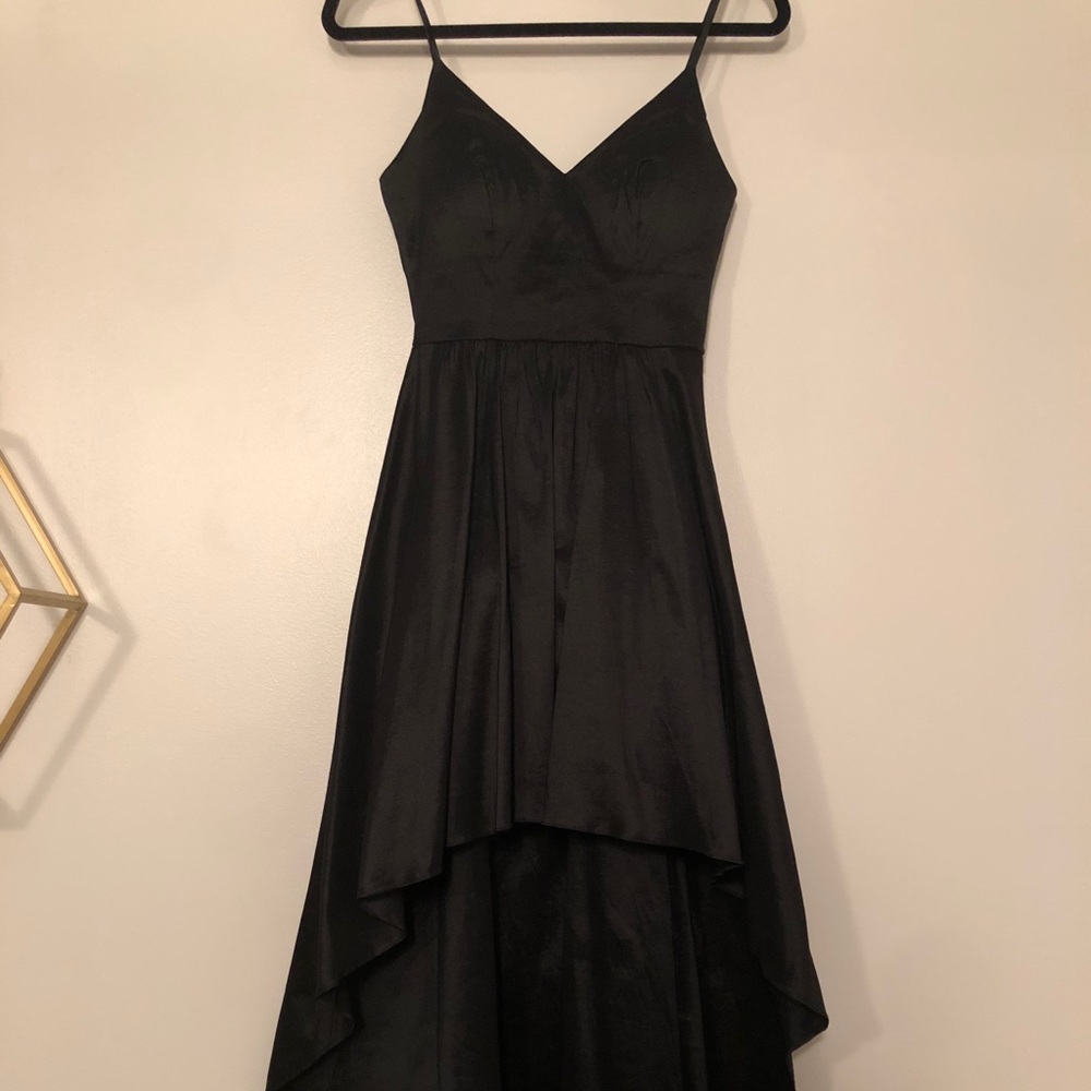 NWOT Black High Low Crepe Party Dress - Prom
